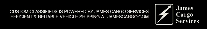 Bike Shed's Custom Classifieds is powered by James Cargo Services. Efficient and reliable vehicle shipping at jamescargo.com